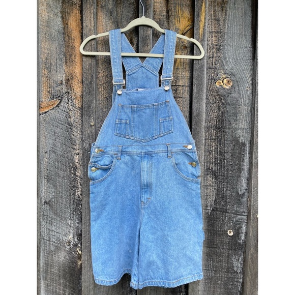 Vintage Pants - VINTAGE NORTHLINE denim jean short cargo style overalls size XS